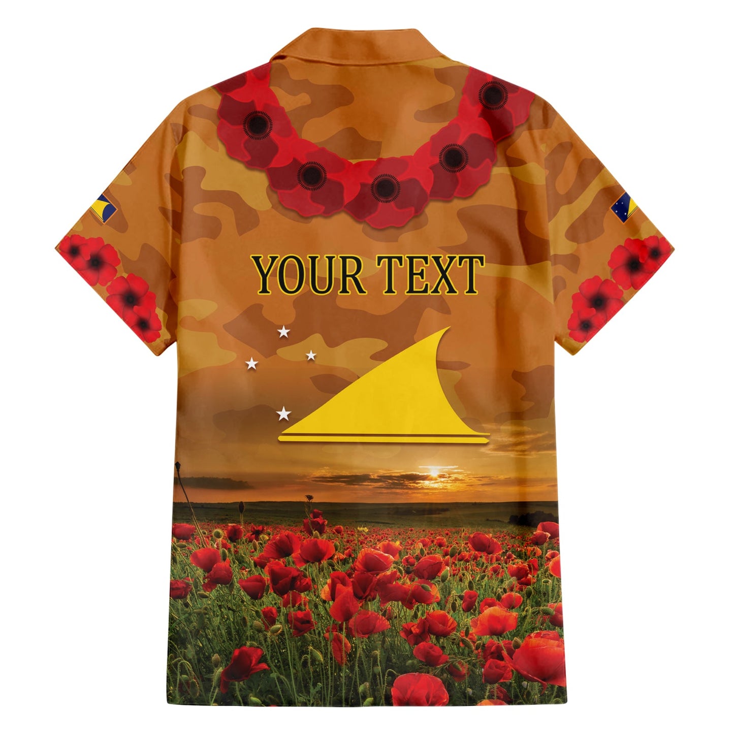 Tokelau ANZAC Day Personalisiertes Hawaiihemd mit Mohnfeld LT9