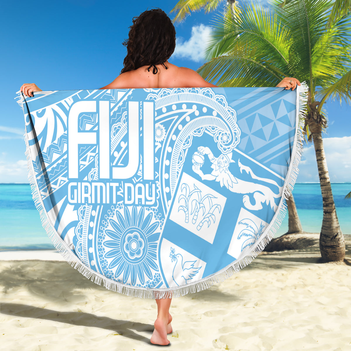 Lila Polynesien Ostern Tag Strand Decke Eier mit Hase Polynesisches Muster LT14
