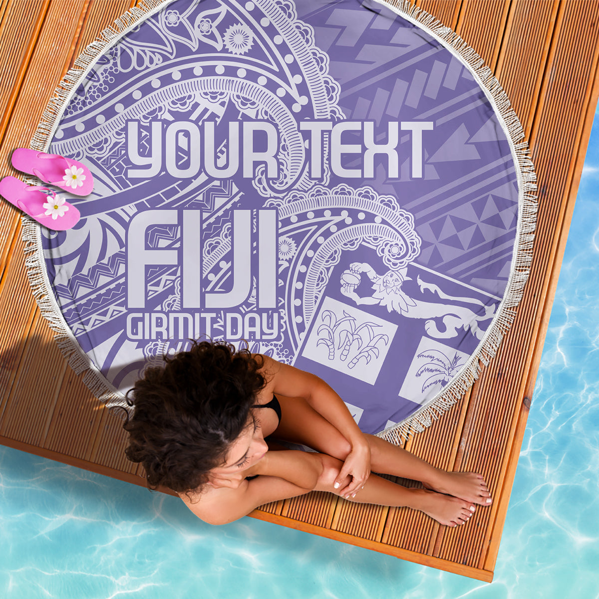Türkis Polynesien Ostern Tag Strand Decke Eier mit Hase Polynesisches Muster LT14