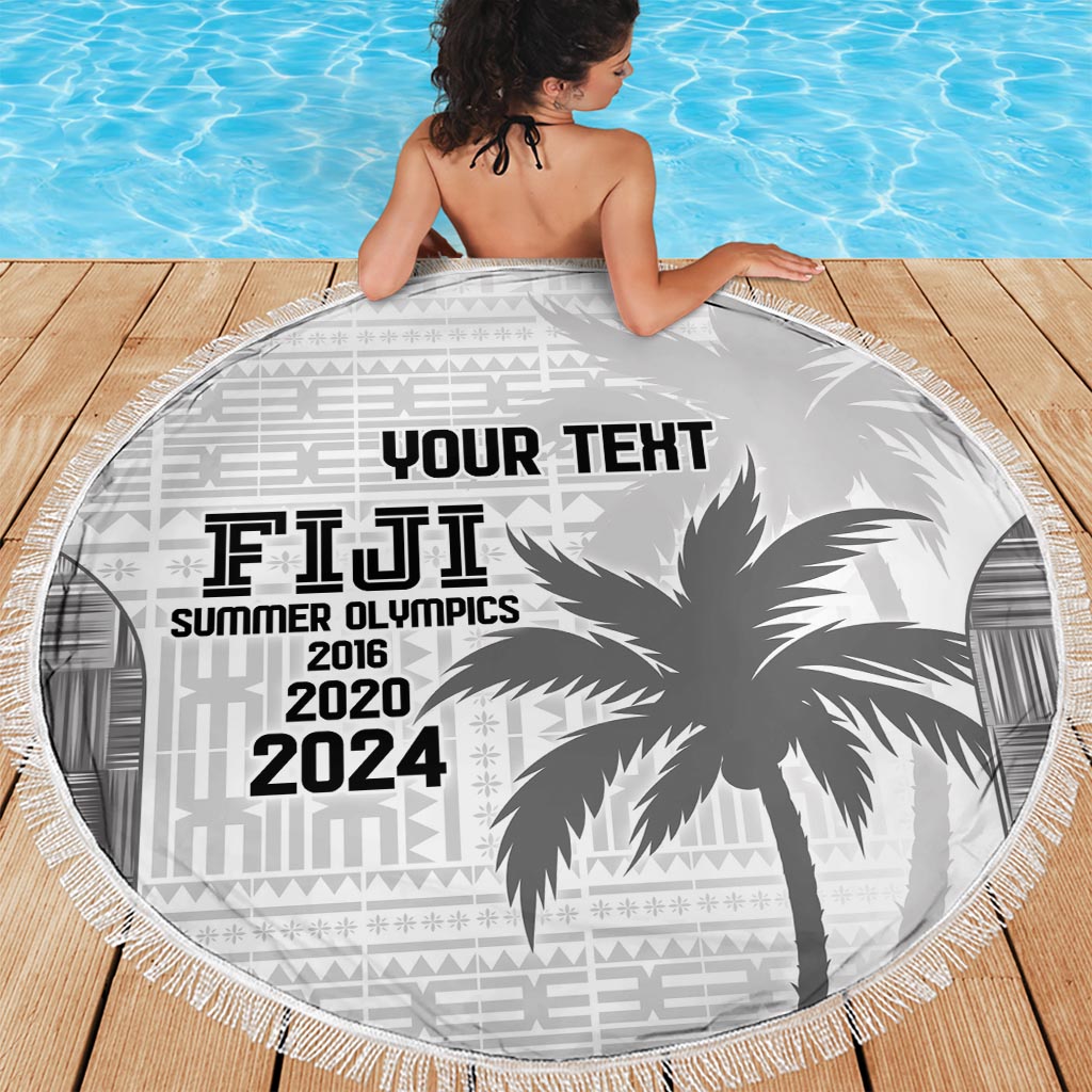 Philippinen Polynesisches Jasminmuster Stranddecke sandfrei mit Barong Tagalog Weiß Stil LT03