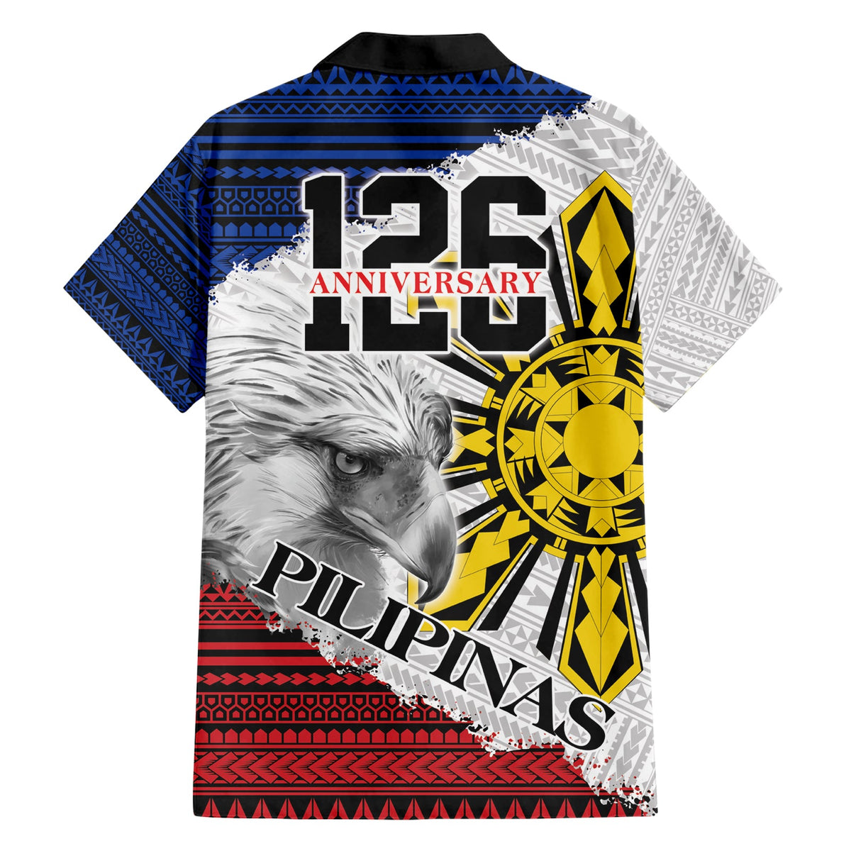 Hawaiihemd zum 126. Unabhängigkeitstag der Philippinen. Pilipinas Hunyo 12 Maligayang Araw ng Kalayaan LT9
