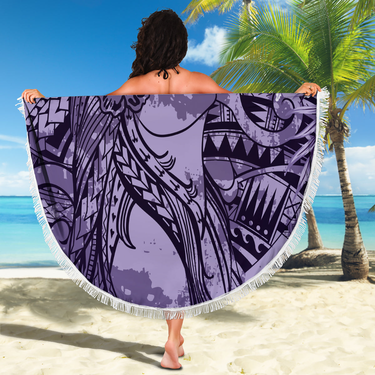Polynesien Welt Lungenkrebs Tag Stranddecke Glaube Hoffnung Liebe LT14