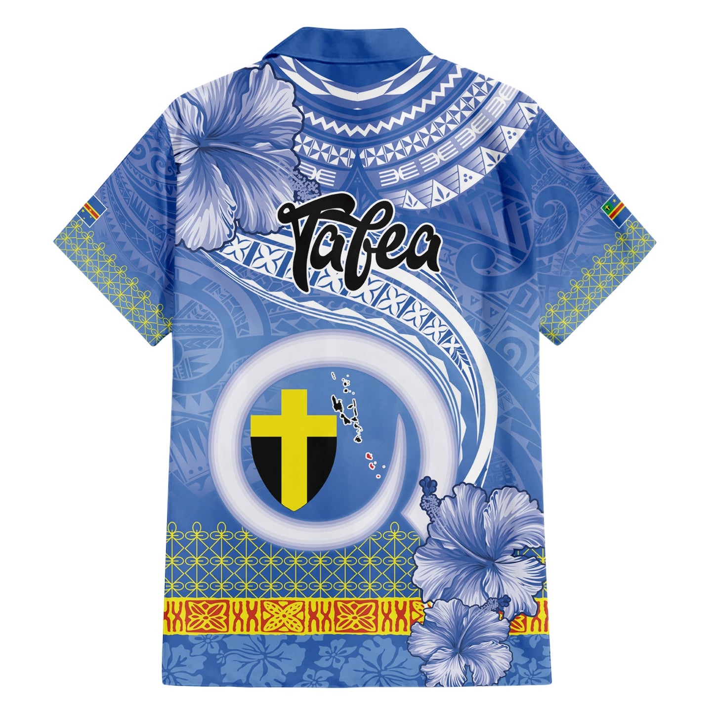 Tafea Vanuatu Hawaiihemd Hibiscus Sand Zeichnung mit Pazifikmuster LT9