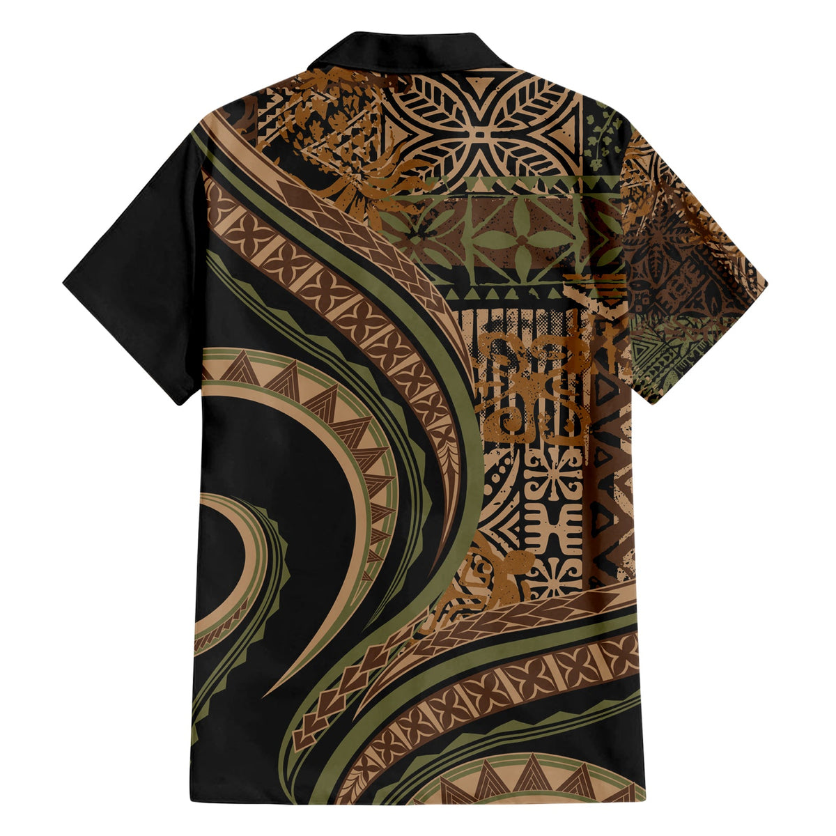 Hawaiianisches Hibiskus-Tribal-Hemd mit Vintage-Motiv, Ver. 8 LT9