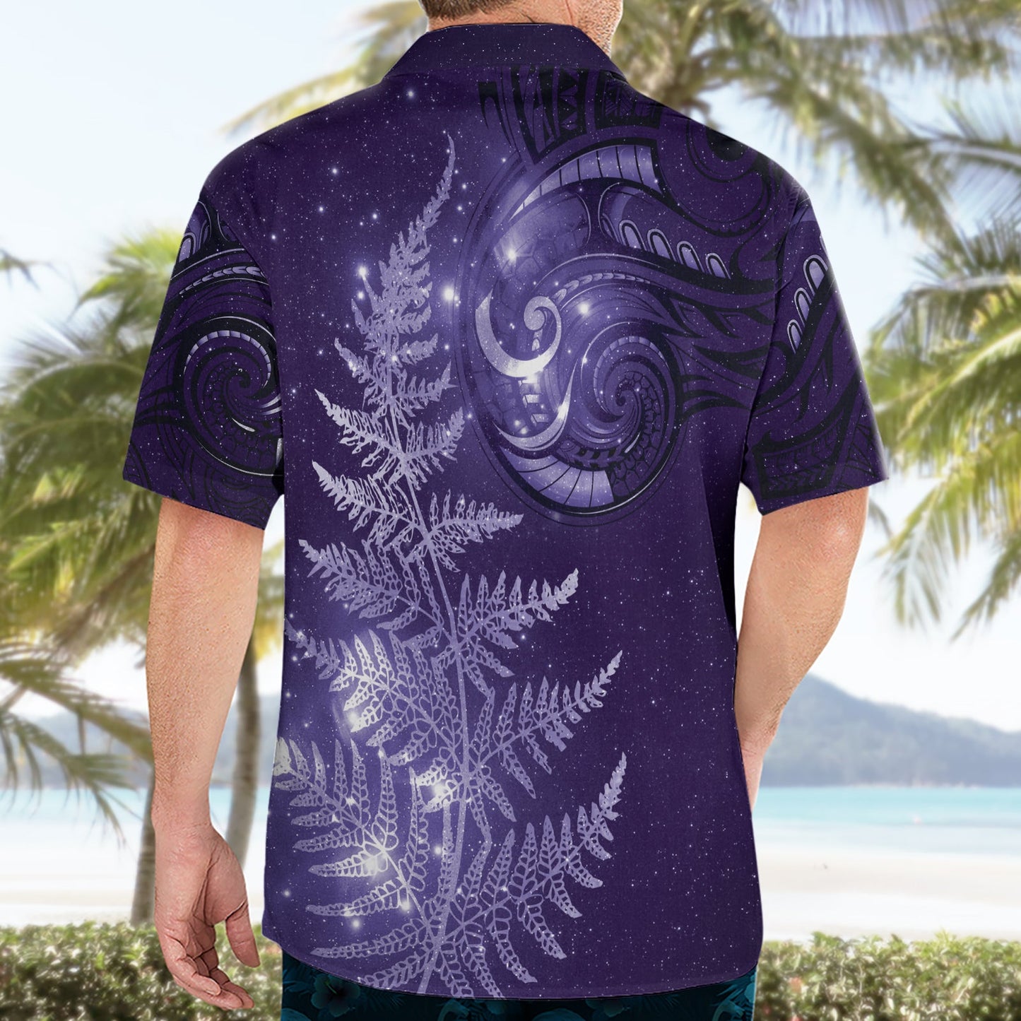 Neuseeland Matariki Hawaiihemd Lila Milchstraße Sterne Nachthimmel LT9
