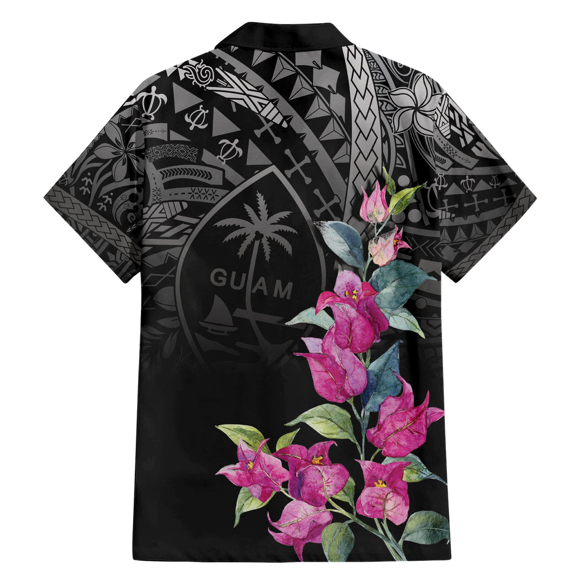 Guahan Puti Tai Nobiu Hawaiihemd Guam Bougainvillea Blumenkunst LT9