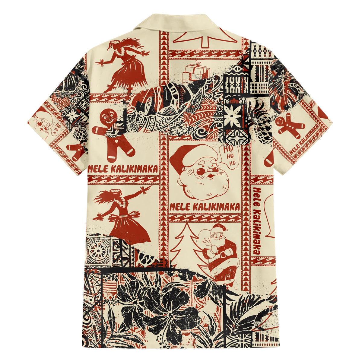 Aloha Hawaii Weihnachten Hawaiihemd Mele Kalikimaka Tapa Tribal Retro Style LT9
