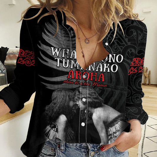 New Zealand Mother's Day Women Casual Shirt Maori Hongi Aroha Ahau Ki A Koe Mama