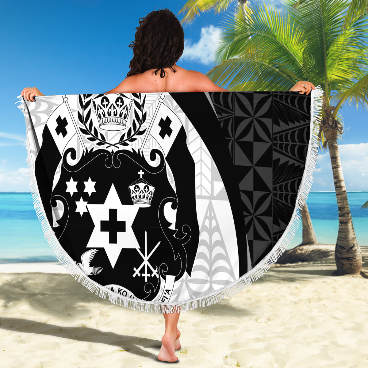 Matariki Neuseeland Stranddecke Maori Muster Lila Galaxy LT05