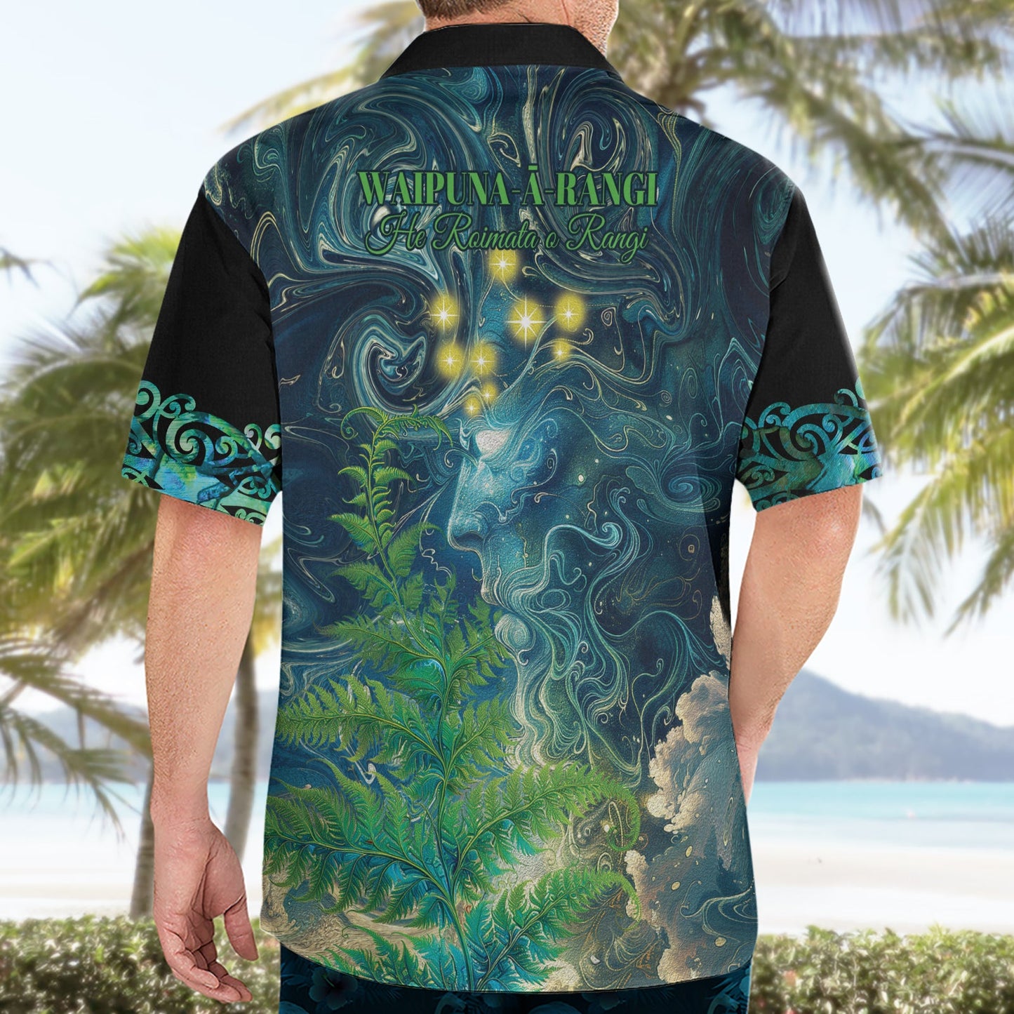 Neuseeland Matariki Waipuna-a-rangi Hawaiihemd He Roimata o Rangi LT9