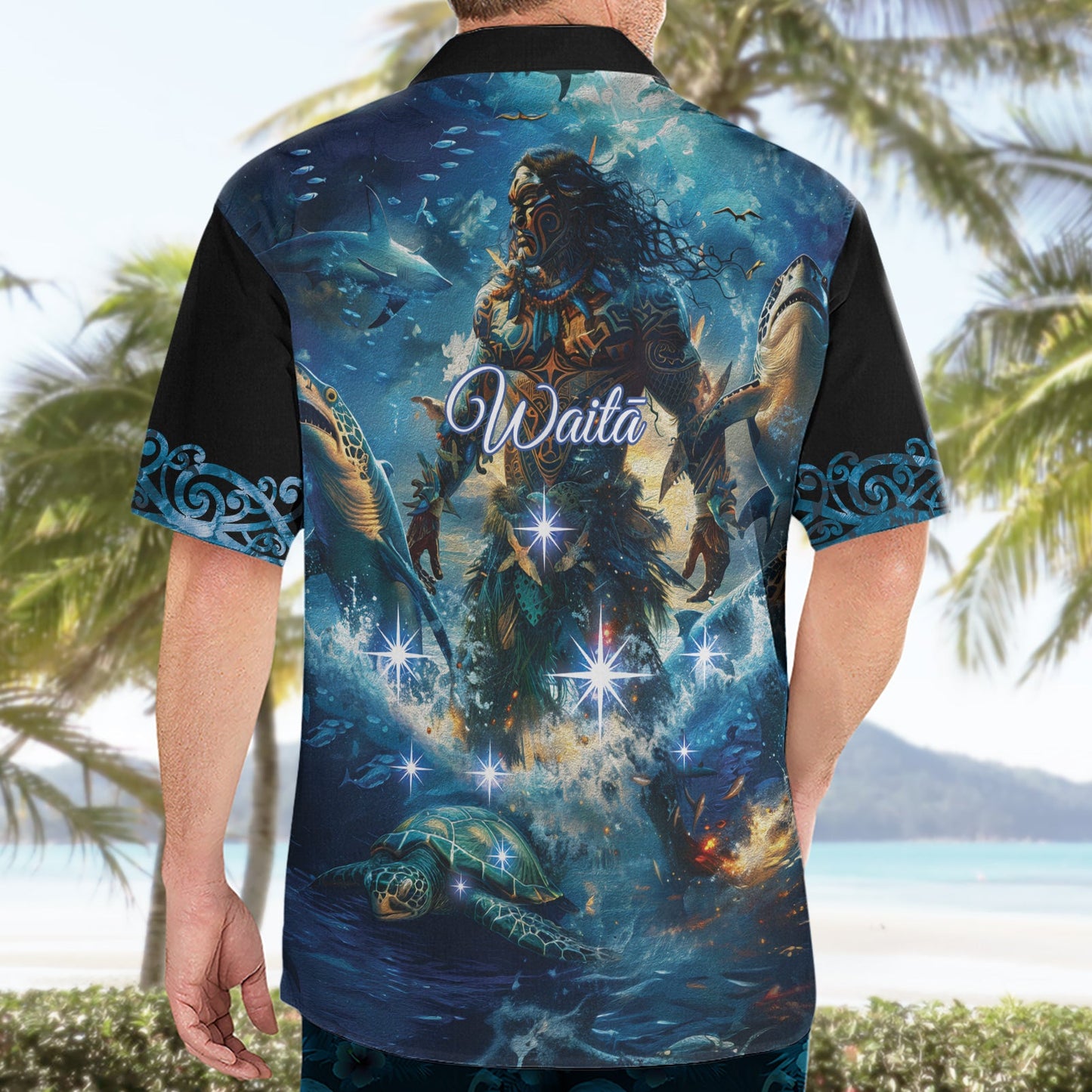 Neuseeland Matariki Waita Hawaiihemd Der Weg des Wassers LT9