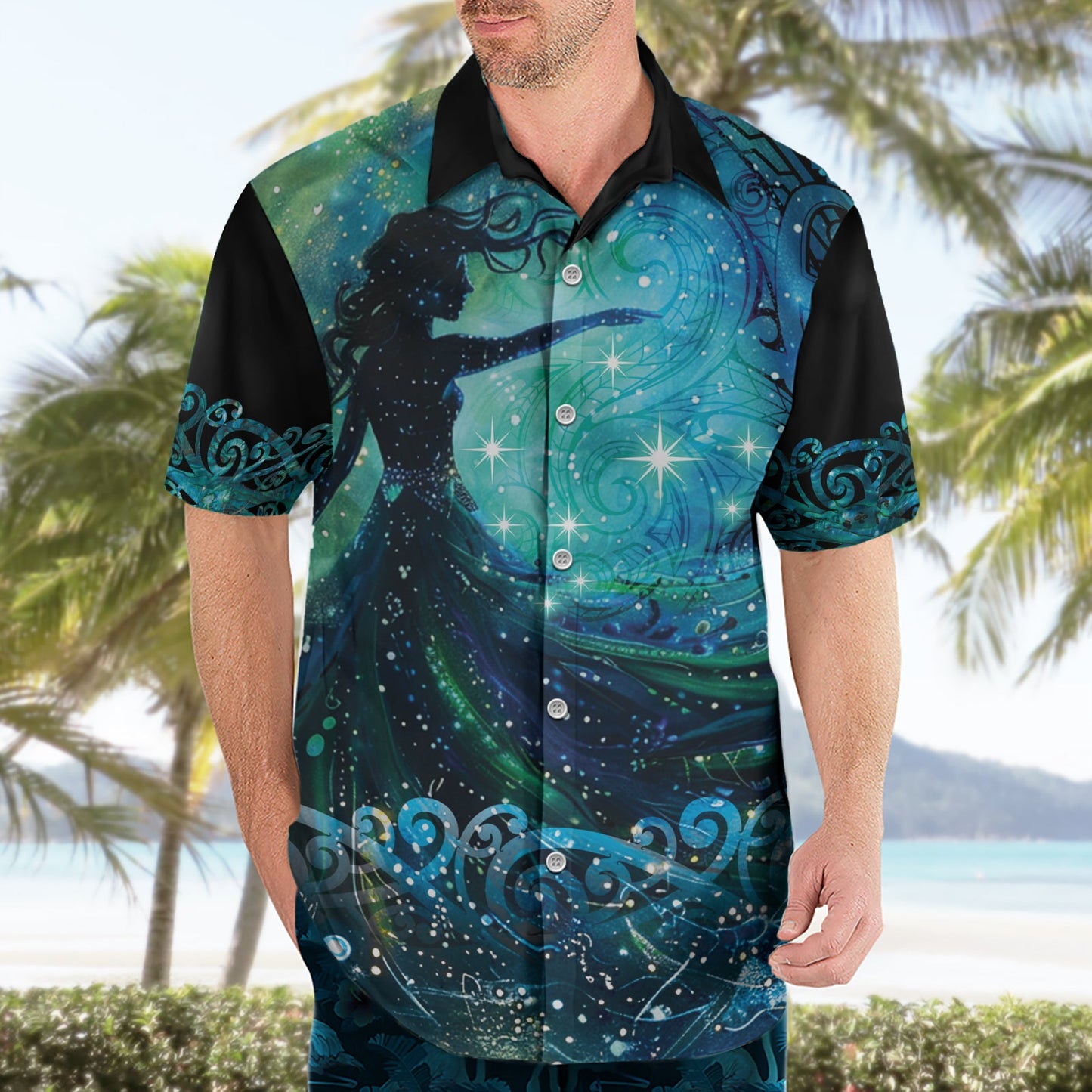 Neuseeland Matariki Hiwa-i-te-rangi Hawaiihemd Titiro ki nga Whetu Wishing Star LT9