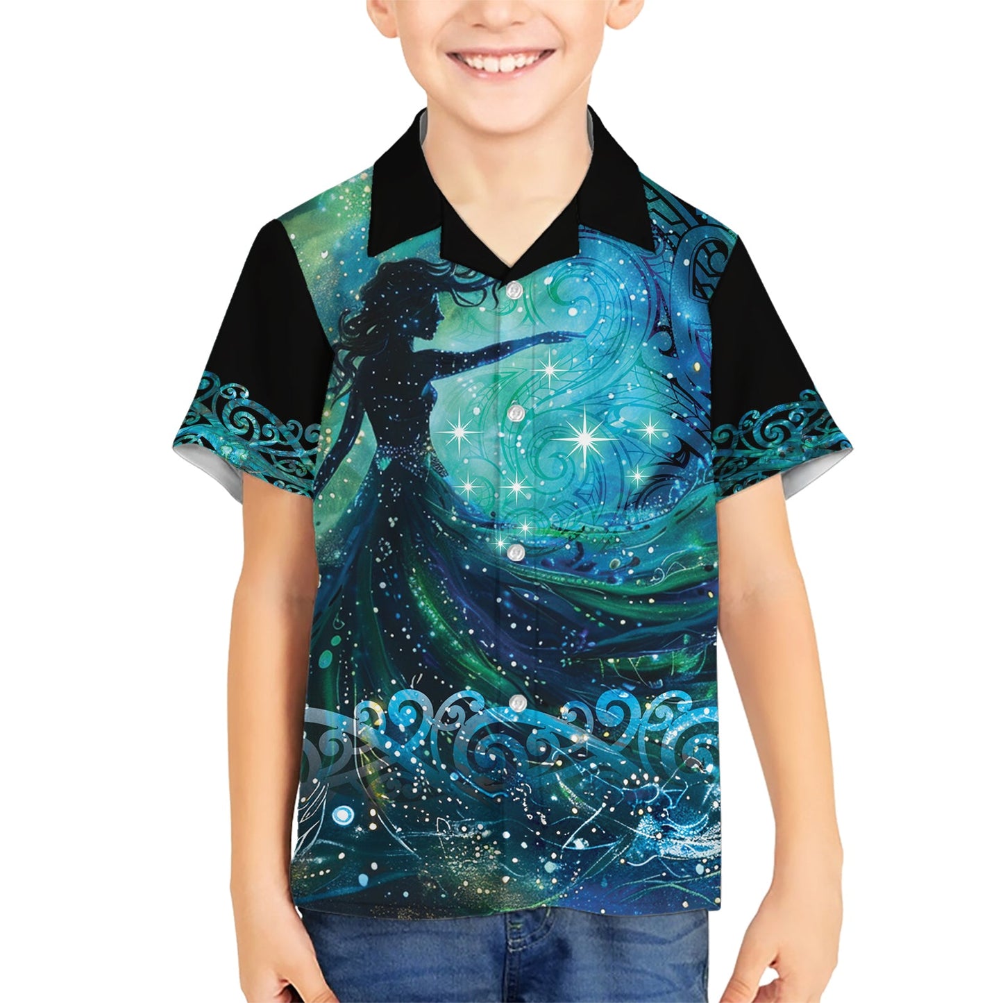 Neuseeland Matariki Hiwa-i-te-rangi Hawaiihemd Titiro ki nga Whetu Wishing Star LT9