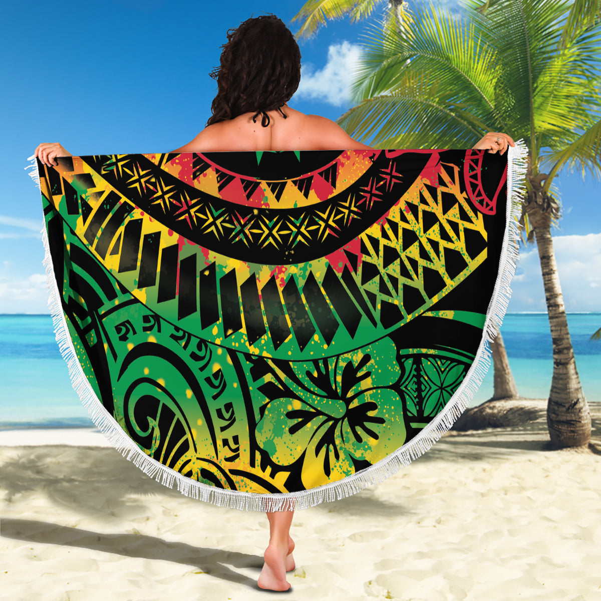 Philippinen Vatertag Stranddecke Polynesian Tattoo Galaxy Vibes LT14