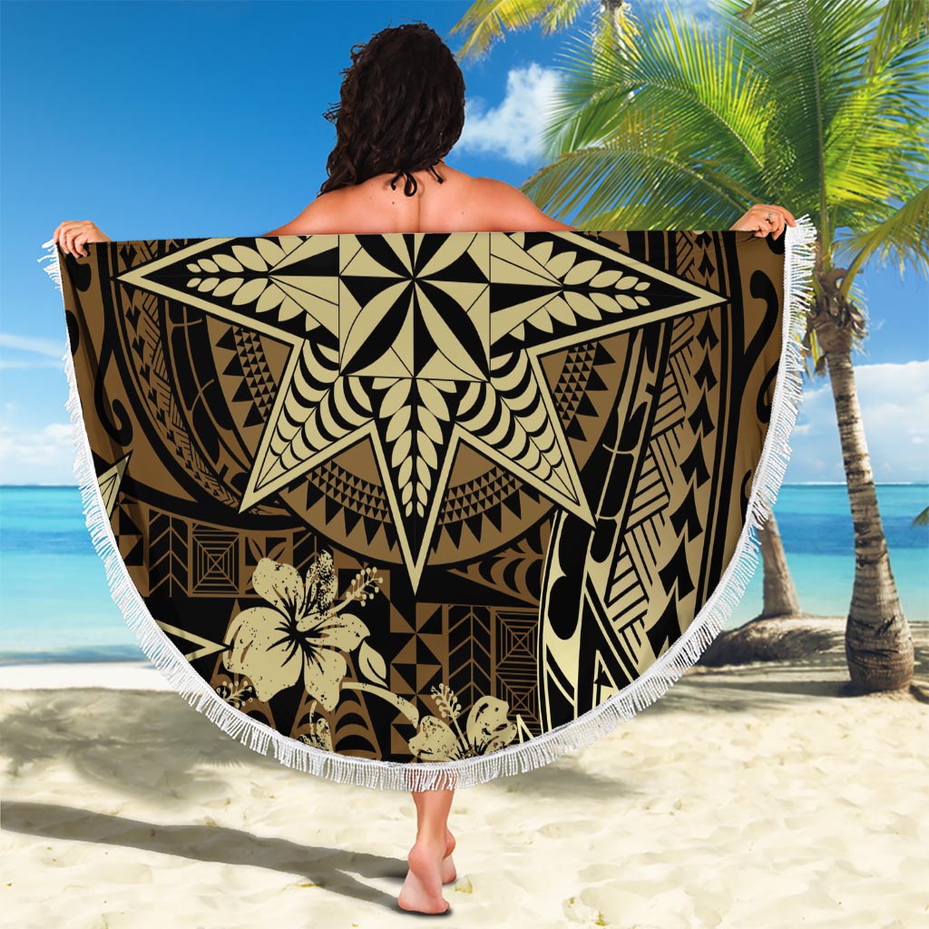 Kanaka Maoli Hawaii Plumeria Stranddecke xxl Tanzende Tentakeln Beige Stil LT7