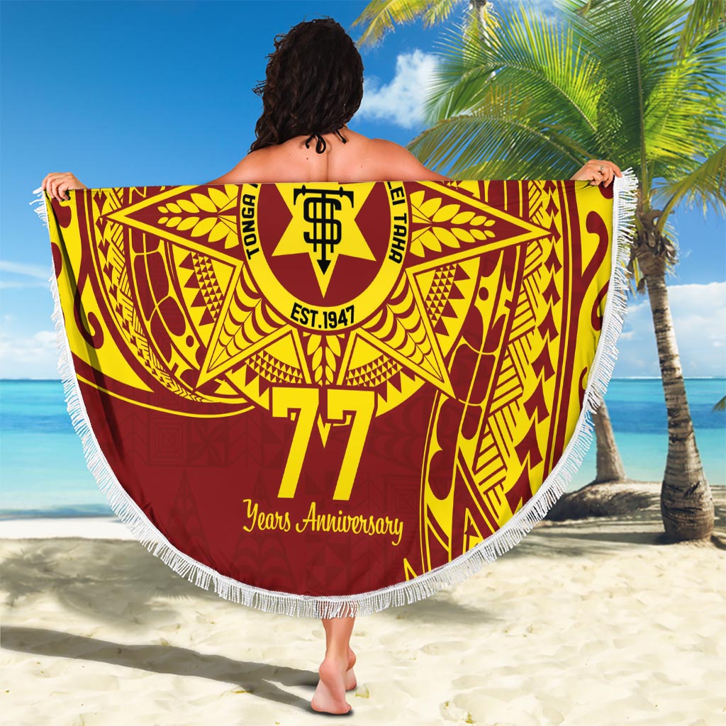 Vaiaso o le Gagana Samoa Stranddecke sandfrei Siapo Motiv Schwarz LT7