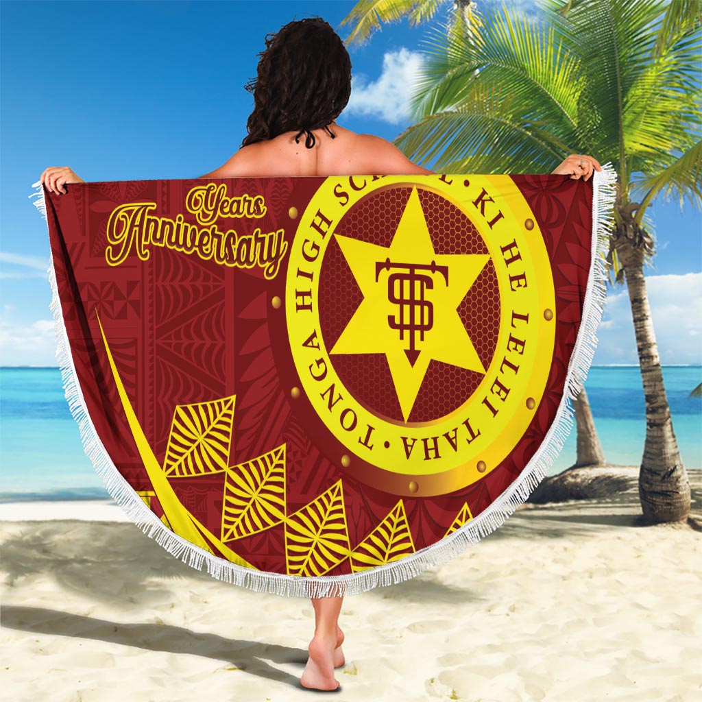 Hawaii Tapa Muster mit blauer Hibiskus Stranddecke sandfrei LT05