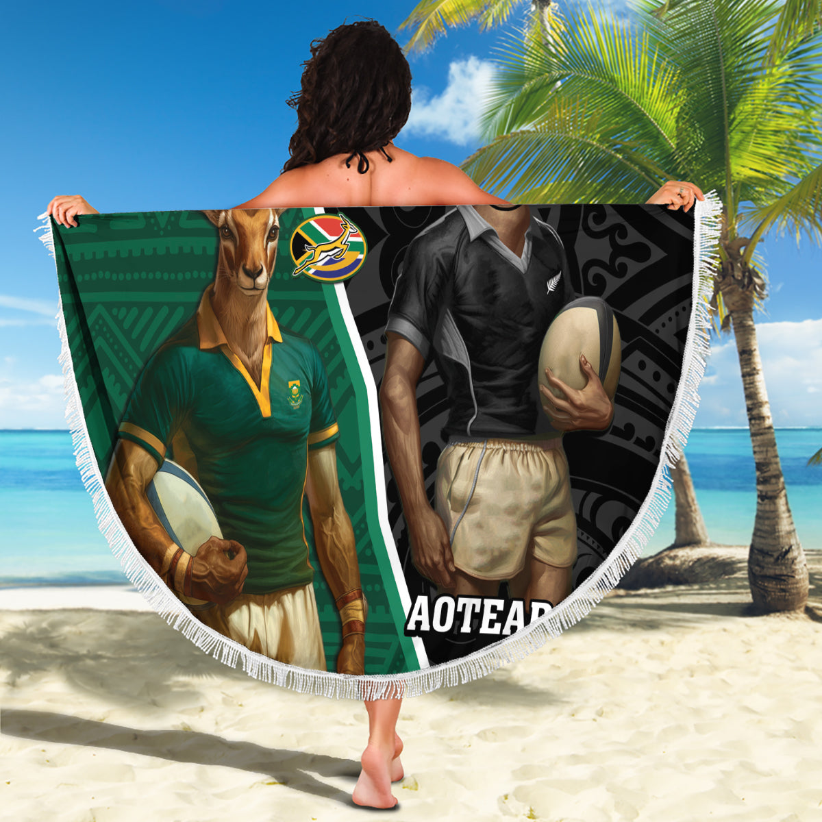 Stranddecke zum Unabhängigkeitstag der Philippinen, Adler-Mix, philippinische Flagge, Tribal-Stil LT7