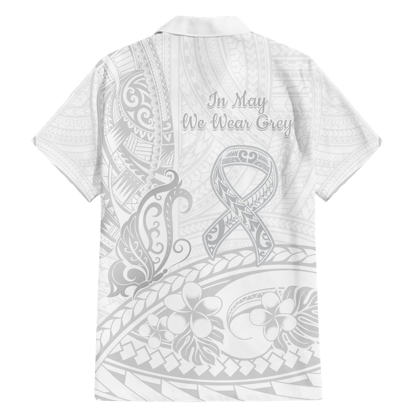 Polynesien Brain Cancer Awareness Hawaiihemd Im Mai tragen wir grau LT14