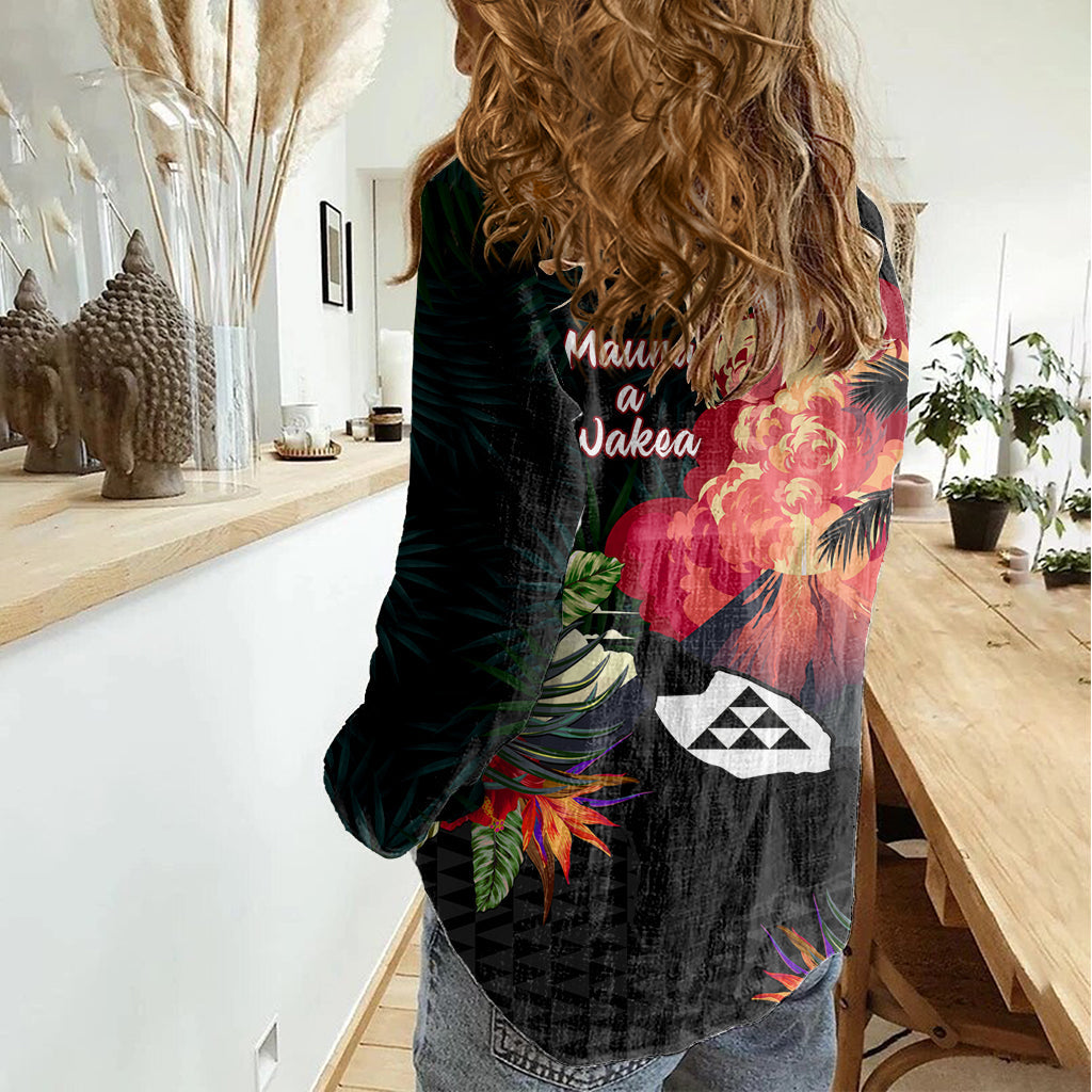 Hawaii Mauna Kea Damen Freizeithemd White Mountain mit Nene Tropical Vibes LT14