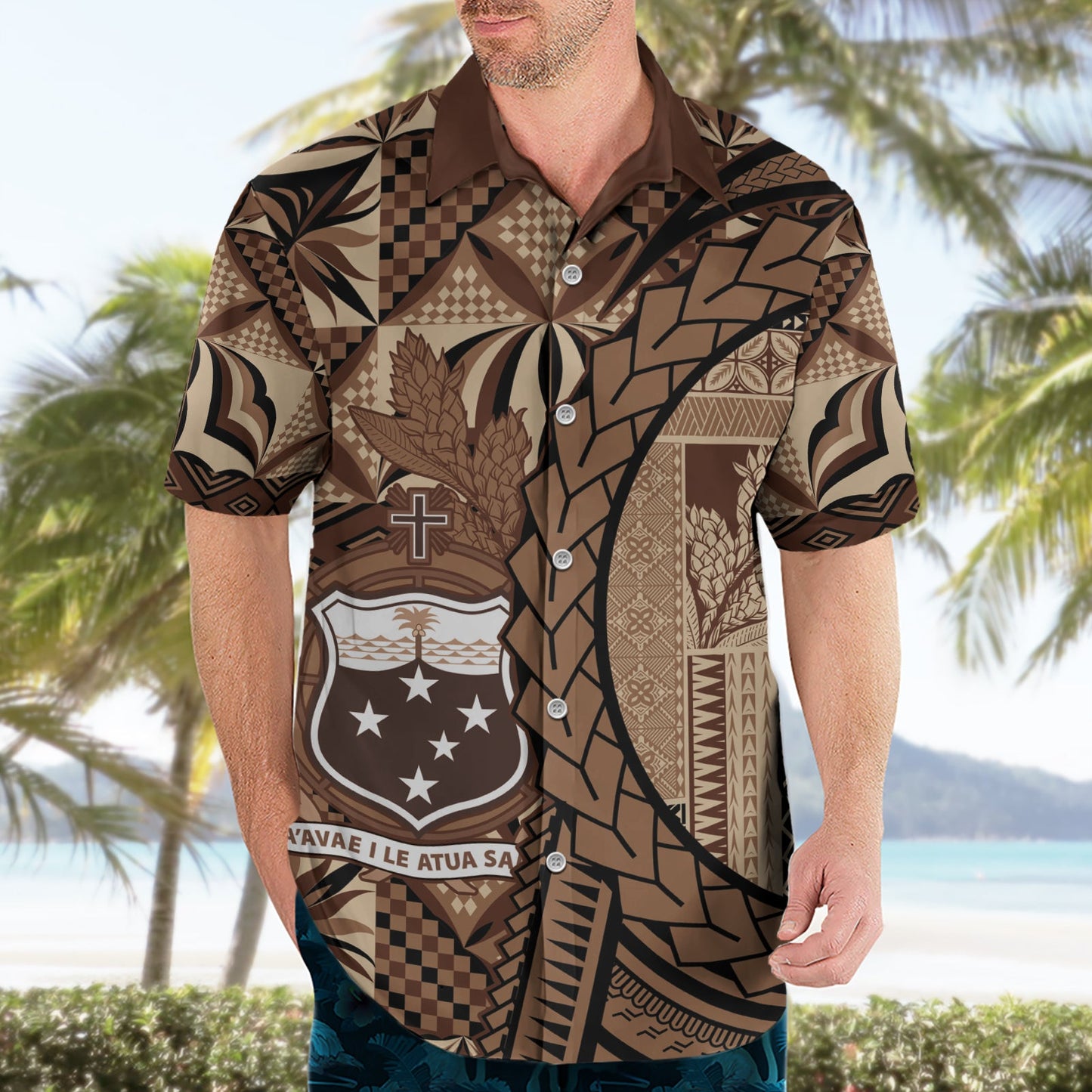 Samoa Siapo Hawaiihemd Happy Independence Day Vintage Vibes LT14
