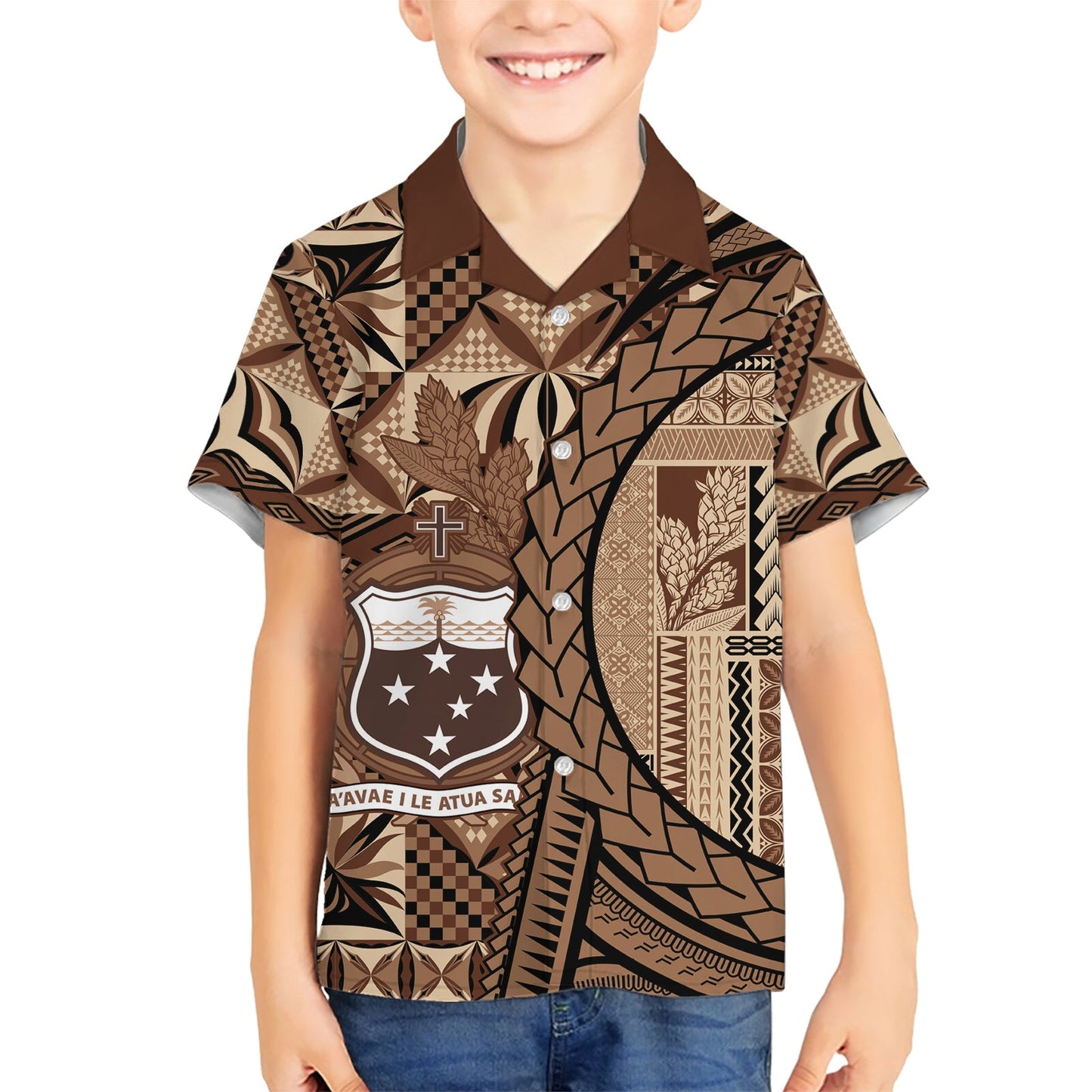 Samoa Siapo Hawaiihemd Happy Independence Day Vintage Vibes LT14
