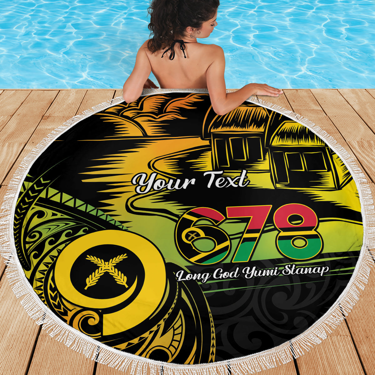 Polynesische Sonnenuntergang Plumeria Stranddecke Marine Polynesian Tattoo LT05