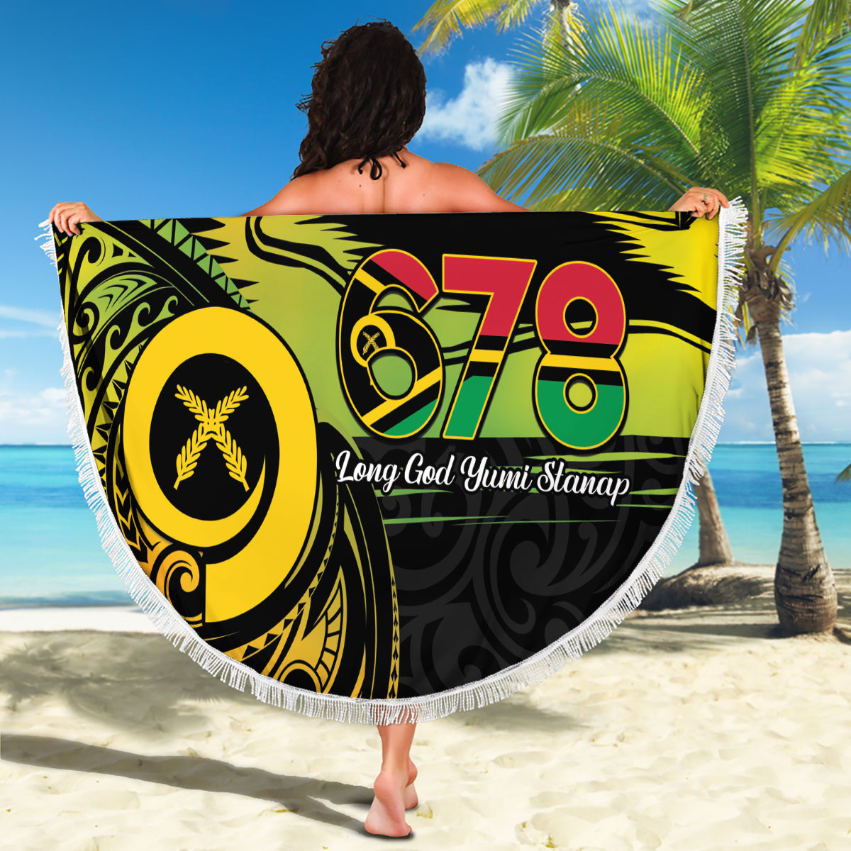 Polynesische Sonnenuntergang Plumeria Stranddecke Marine Polynesian Tattoo LT05
