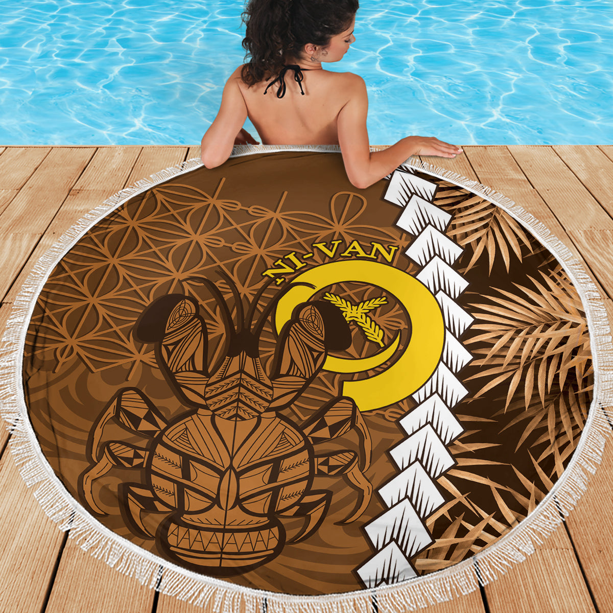 Polynesische Sonnenuntergang Plumeria Stranddecke Galaxy Polynesian Tattoo LT05