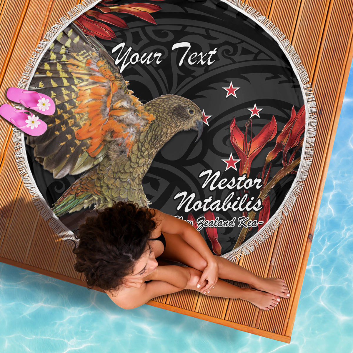 Tonga Emanzipationstag Stranddecke Ngatu Buckelwal Polynesische Blume LT03