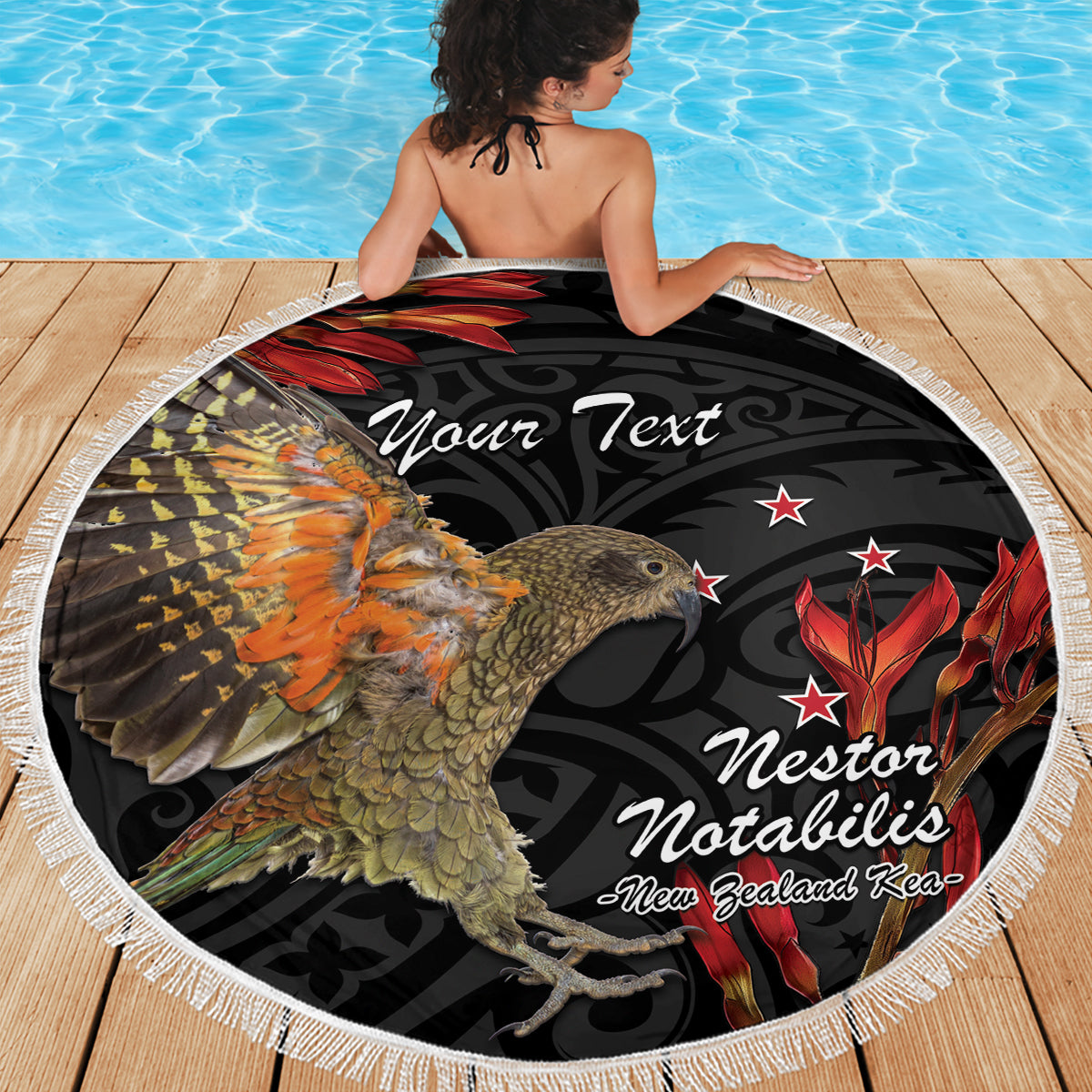 Tonga Emanzipationstag Stranddecke Ngatu Buckelwal Polynesische Blume LT03