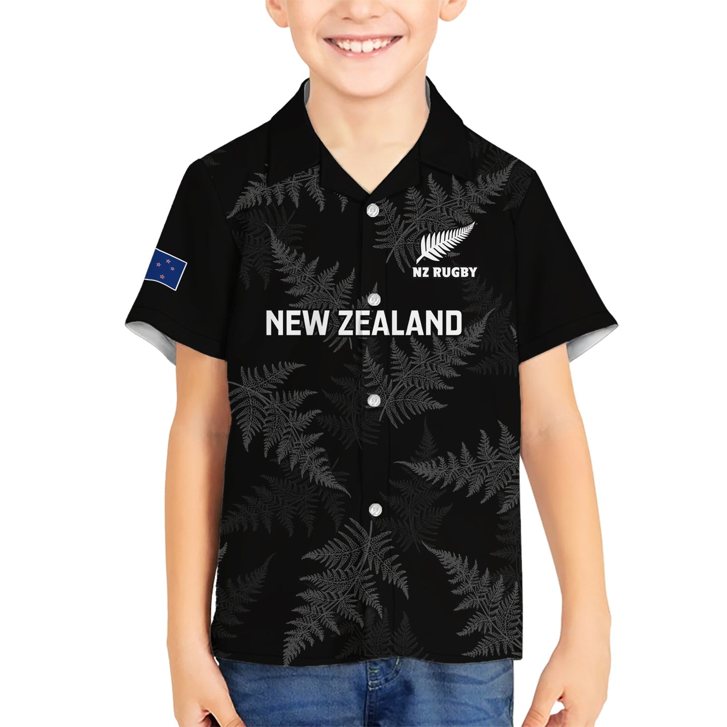 Personalisiertes neuseeländisches Silver Fern Rugby Hawaii-Shirt 2023 Go Aotearoa World Cup LT14