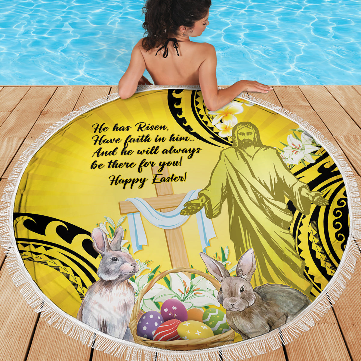 Neuseeländische Maori stilisierte Koru Stranddecke LT03