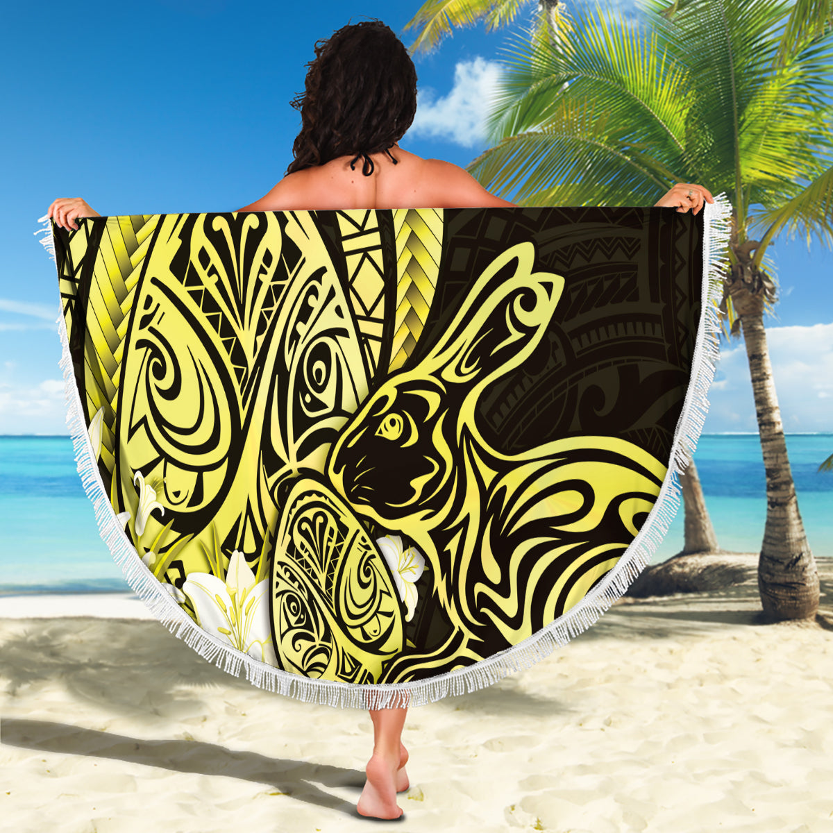 Bula Fiji Stranddecke Fidschi Masi Tapa Tuch Vintage Vibes LT14