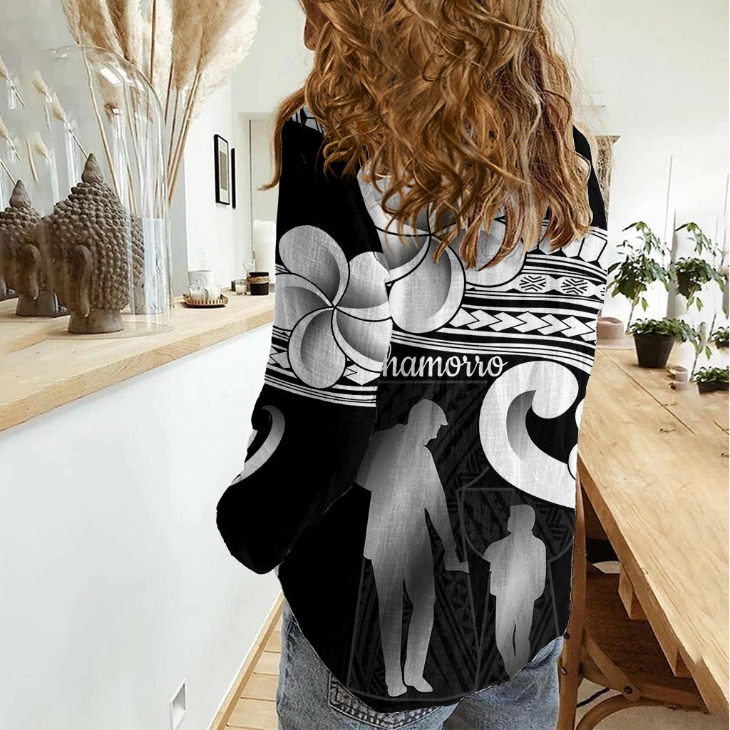 Guam Vatertag Frauen Casual Shirt Chamorro Latte Stein Polynesian Muster LT14