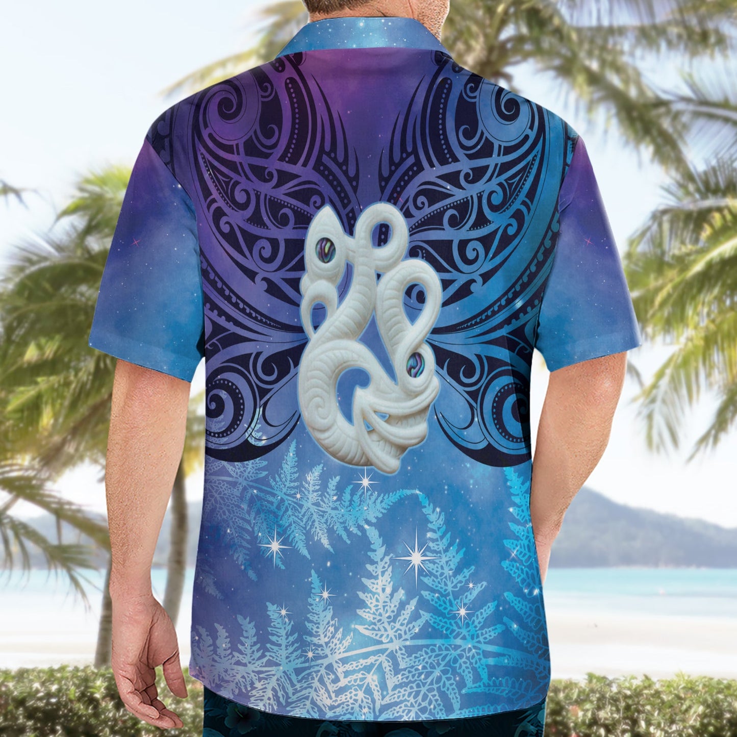 Neuseeland Matariki Hawaiihemd Aotearoa Maori Neujahr Manaia Galaxy Vibes LT14