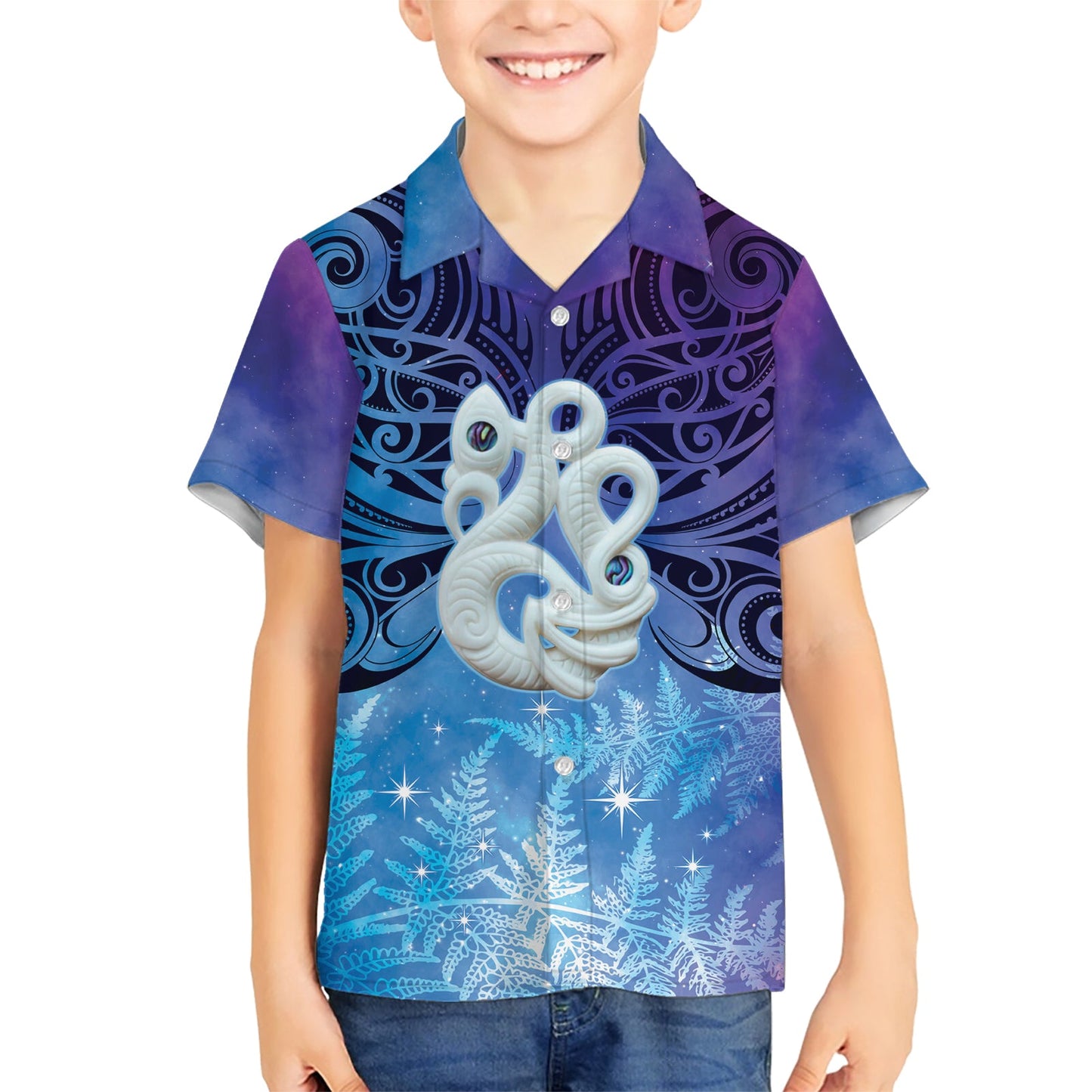Neuseeland Matariki Hawaiihemd Aotearoa Maori Neujahr Manaia Galaxy Vibes LT14