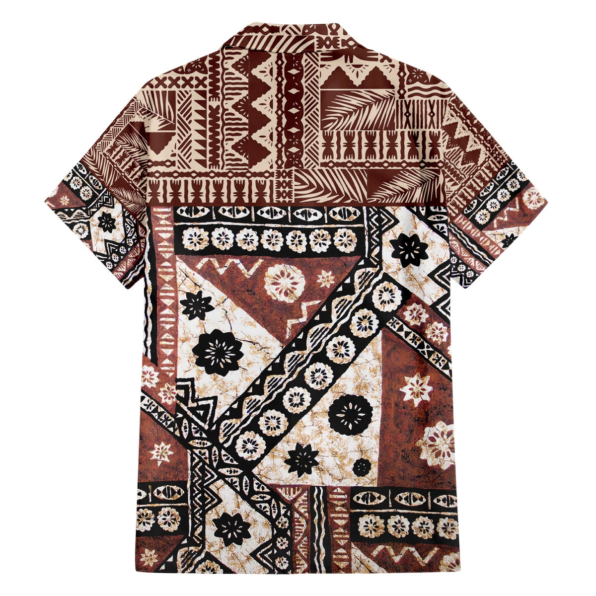 Bula Fiji Hawaiihemd Einzigartiges Masi Tapa Muster LT14