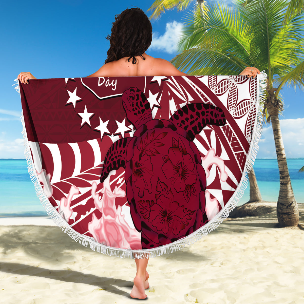 Polynesia Paisley Stranddecke Mix Gold Polynesianisches Muster LT05