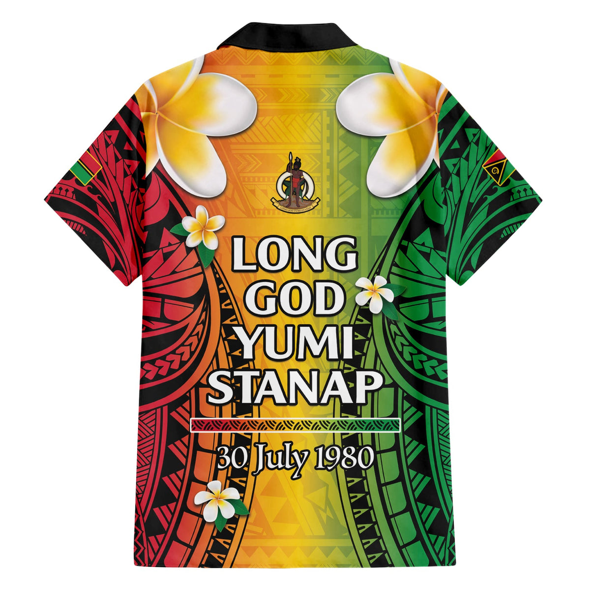 Vanuatu Unabhängigkeitstag Hawaiihemd Long God Yumi Stanap Happy 44th Anniversary LT14