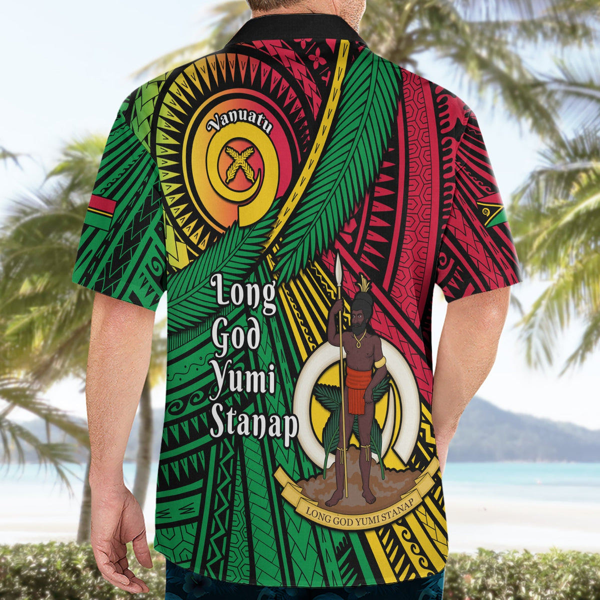 Halo Vanuatu Hawaiihemd Alles Gute zum 44. Unabhängigkeitstag LT14