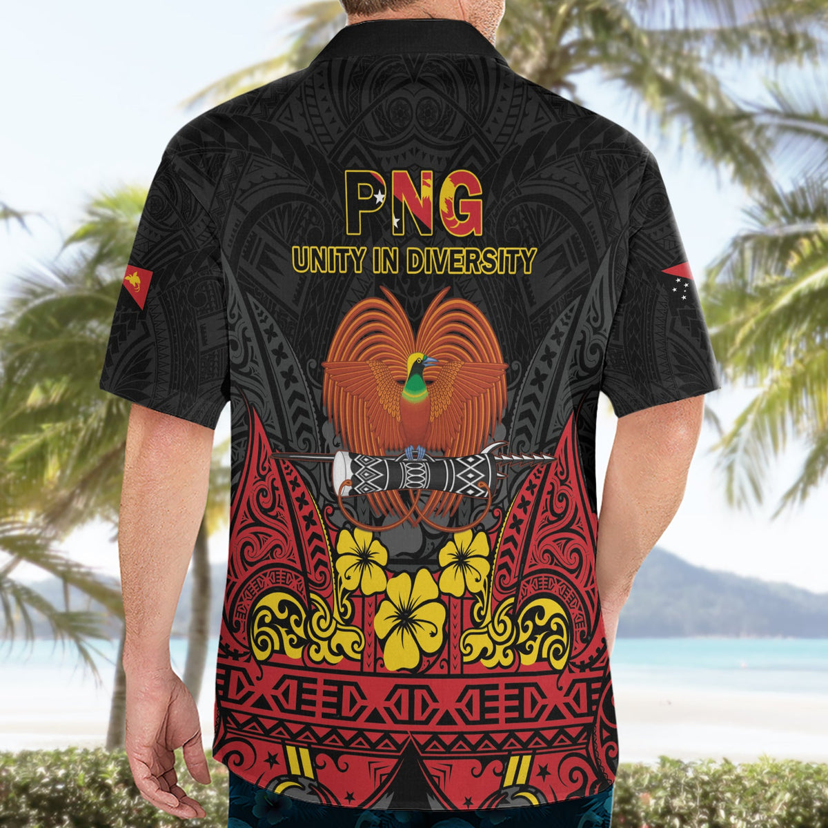 Papua-Neuguinea Unabhängigkeitstag Hawaiihemd PNG Paradiesvogel 49. Jahrestag LT14