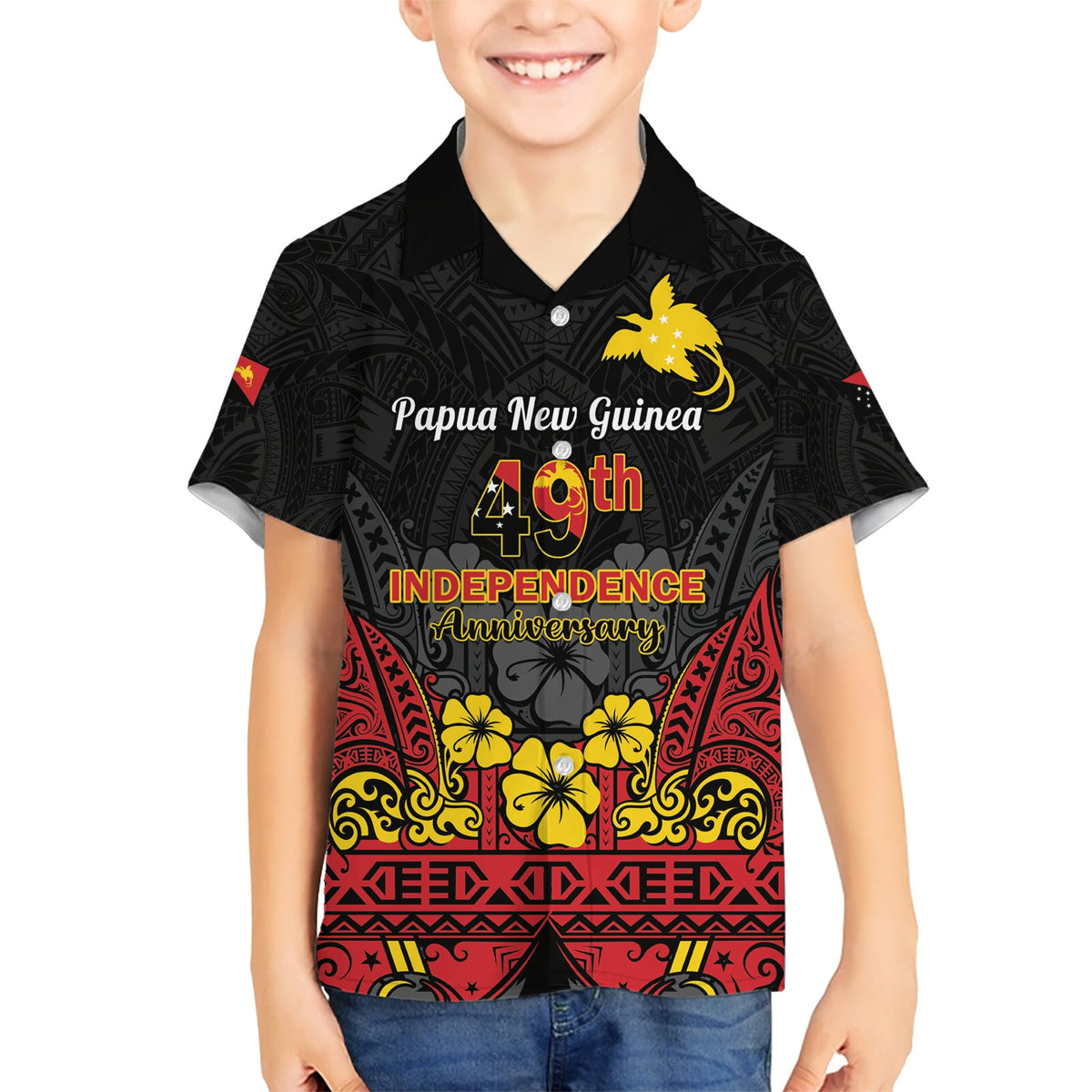 Papua-Neuguinea Unabhängigkeitstag Hawaiihemd PNG Paradiesvogel 49. Jahrestag LT14