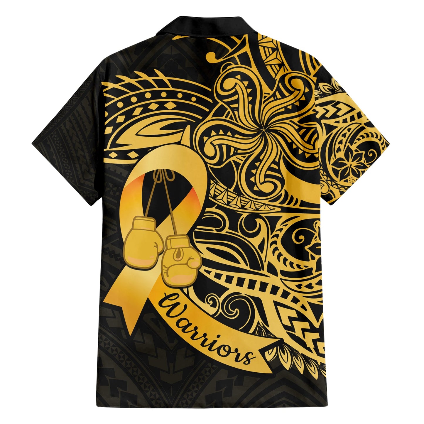 Polynesien Knochenkrebs Bewusstsein Hawaiian Shirt Kampf Krieger LT14