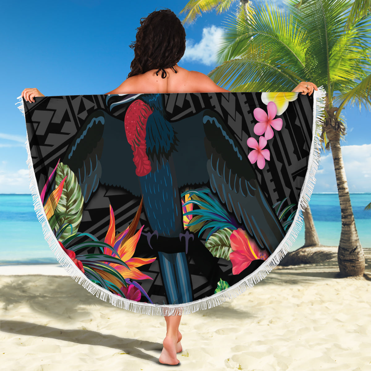 Tonga Happy Father's Day Stranddecke xxl Ofa Lahi Atu Dad Polynesian Tribal LT05