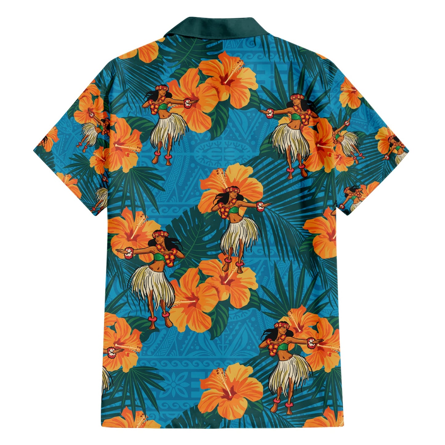 Hawaii Luau Party Hawaiihemd Tanzendes Mädchen Tropische Blumen LT14