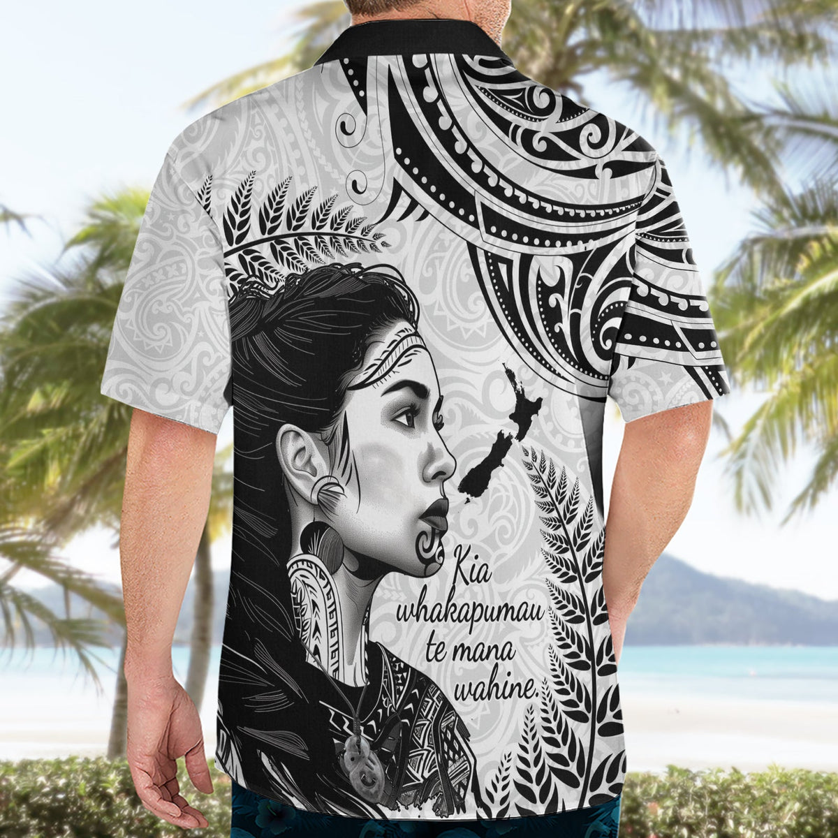 Hawaiihemd zum Frauentag in Neuseeland, Aotearoa, Kia, Whakapumau, Te Mana, Wahine LT14