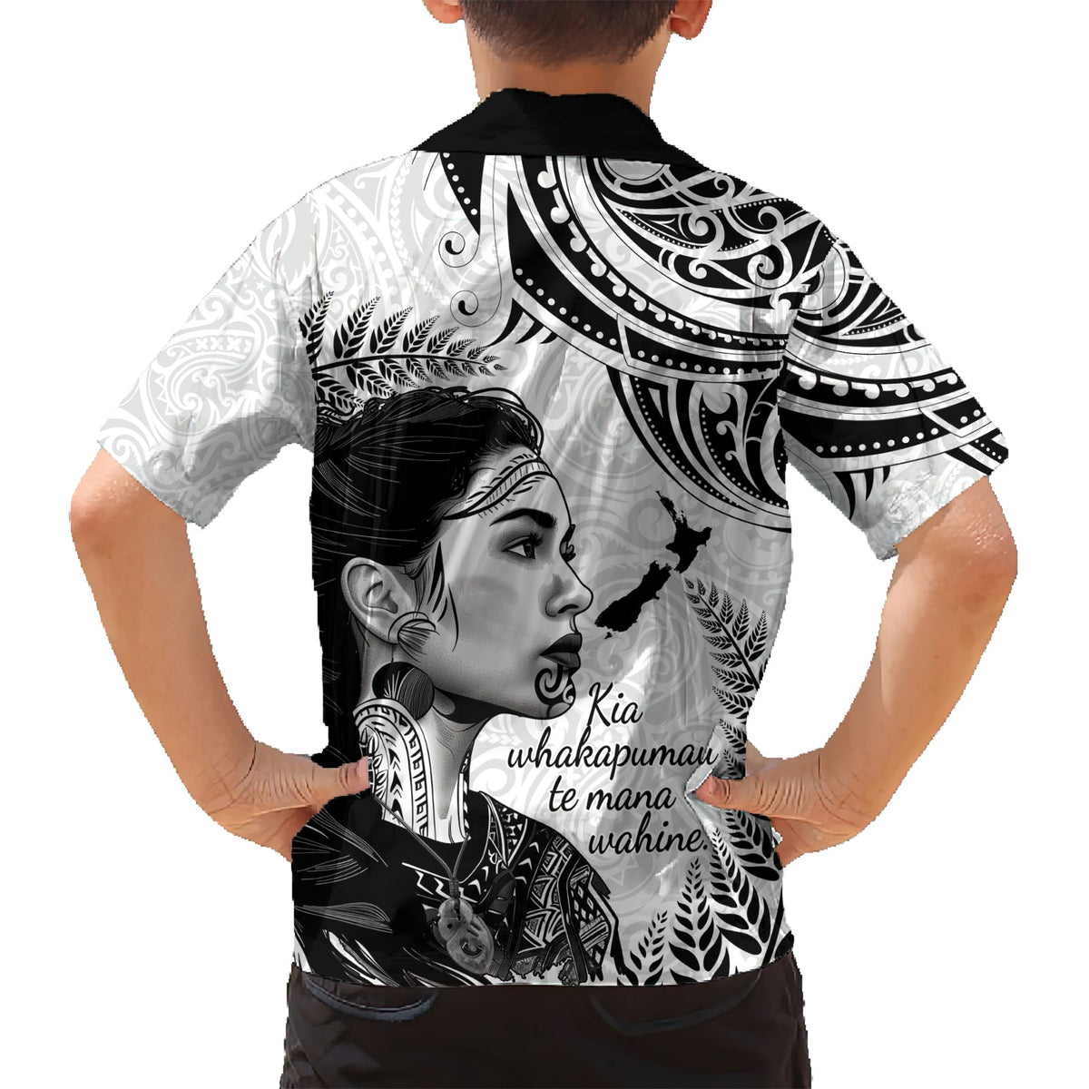 Hawaiihemd zum Frauentag in Neuseeland, Aotearoa, Kia, Whakapumau, Te Mana, Wahine LT14