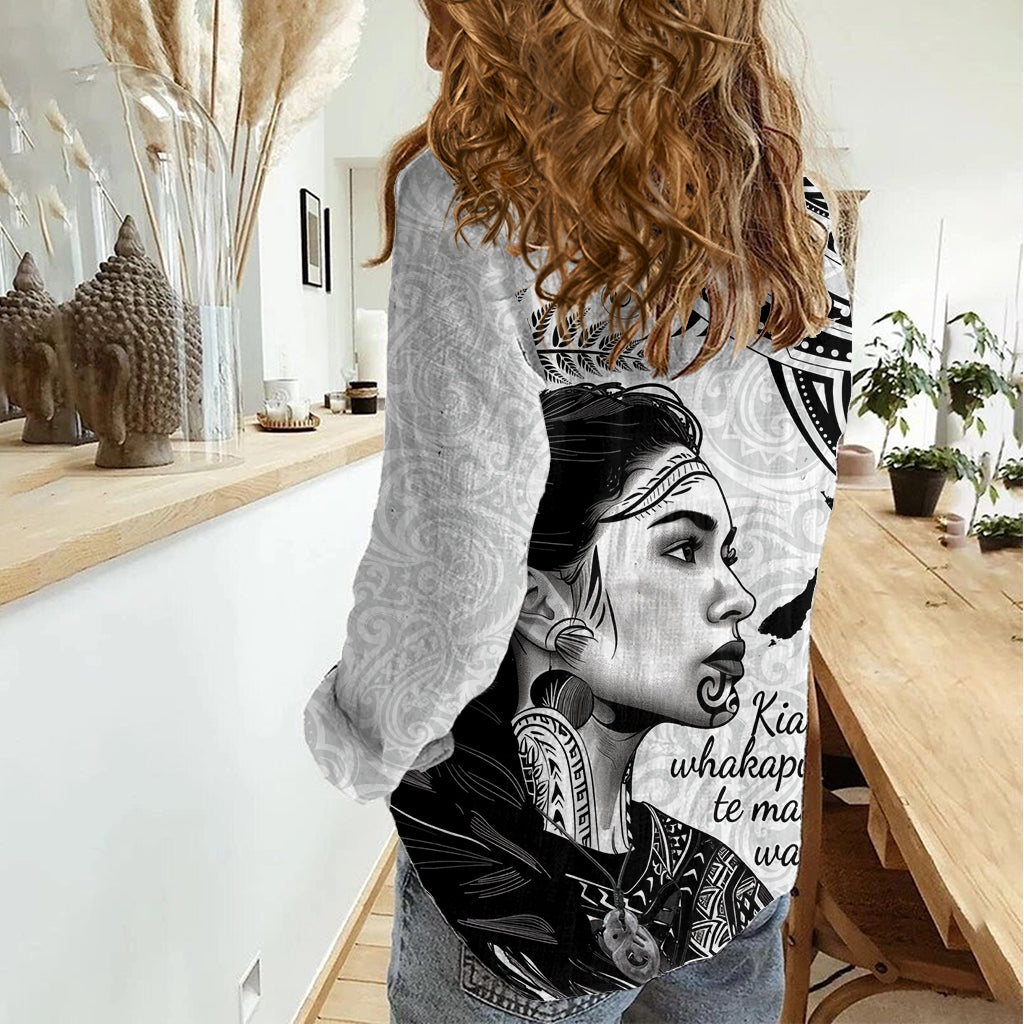 Neuseeland Frauentag Frauen Casual Shirt Aotearoa Kia Whakapumau Te Mana Wahine LT14