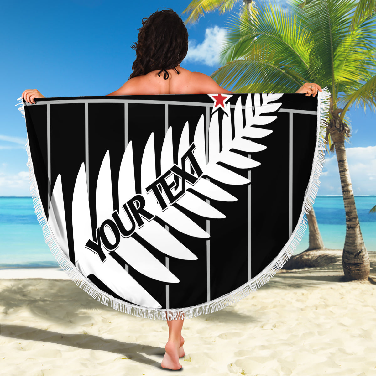 Matariki Paua Shell Neuseeland Stranddecke Haka Tanz in der Sternennacht LT01